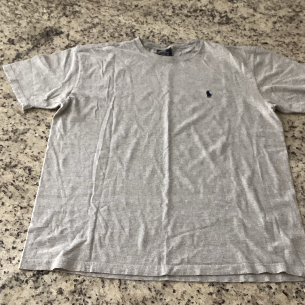 Polo by Ralph Lauren Light Gray Crew Neck T-Shirt with Navy Pony